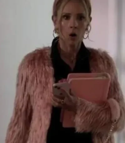Ted Lasso S03 Keeley Jones Pink Fur Coat