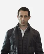 Kieran Culkin Succession S03 Black Puffer Jacket