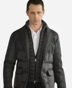 Kieran Culkin Succession S03 Black Puffer Jacket