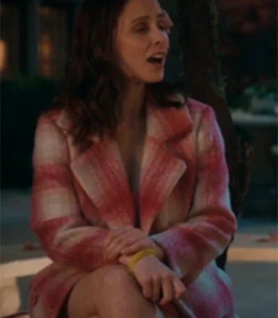 Kimberly Finkle The Sex Lives of College Girls Plaid Coat