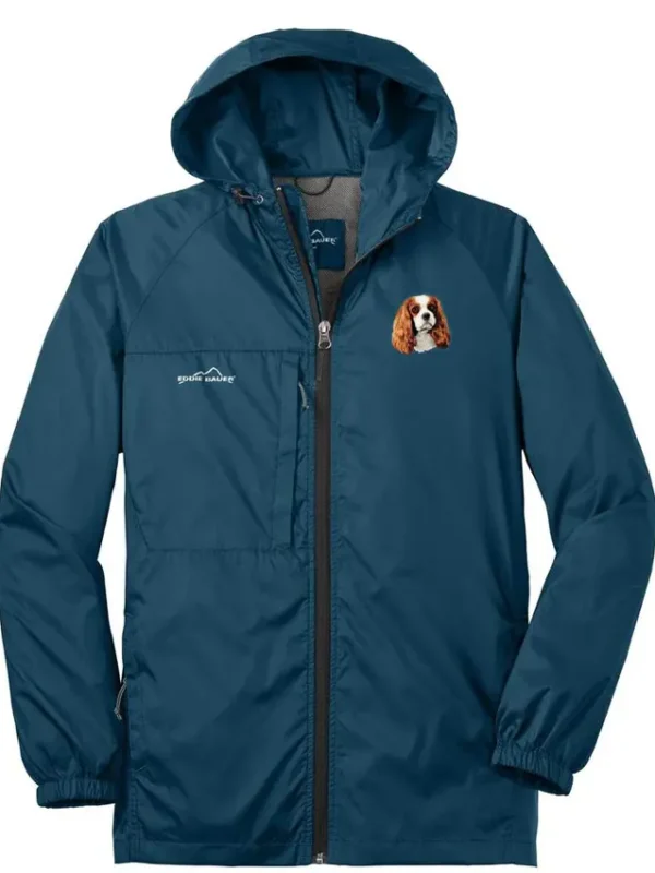King Charles Spaniel Mens Embroidered Packable Wind Cavalier Jacket