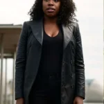 Kirby Howell-Baptiste The Sandman S02 Black Leather Coat