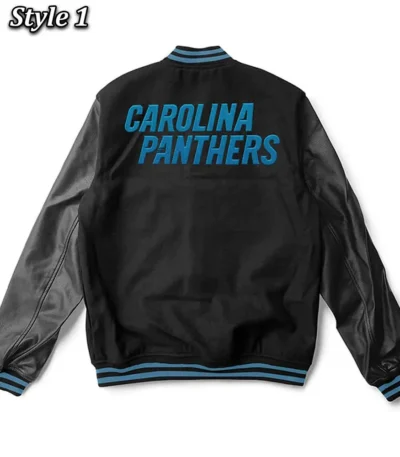 Letterman Carolina Panthers Black Wool-Leather Jacket