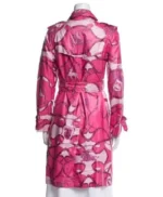 Elle Lexi Minetree Pink Graphic Trench Coat
