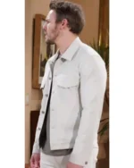 Liam Spencer Bold and the Beautiful White Trucker Jacket