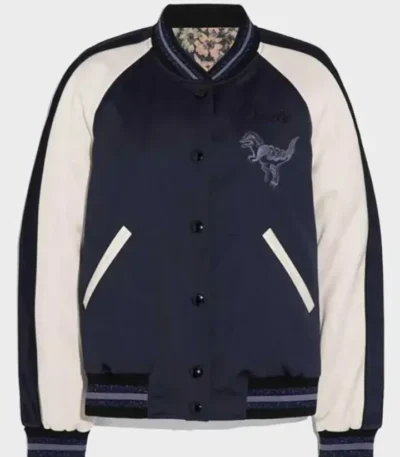 Lili Reinhart Riverdale S04 Blue and White Bomber Jacket