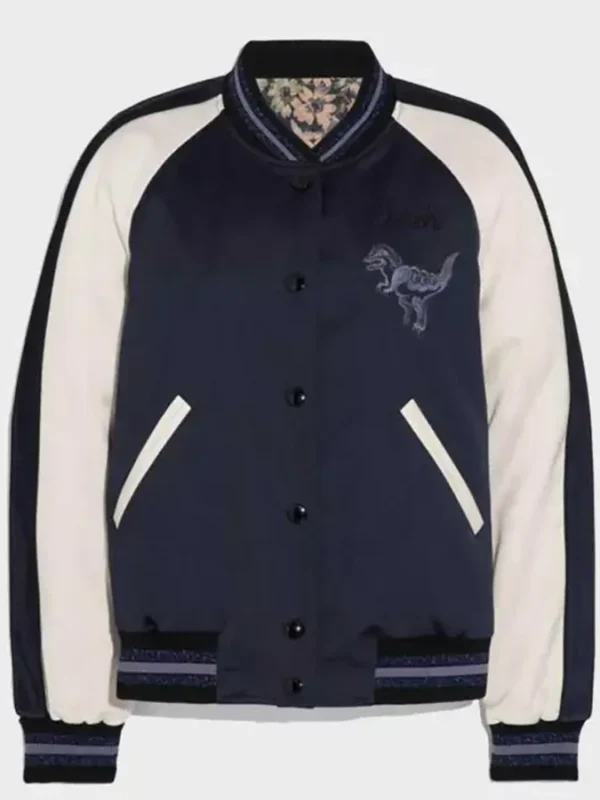 Lili Reinhart Riverdale S04 Blue and White Bomber Jacket