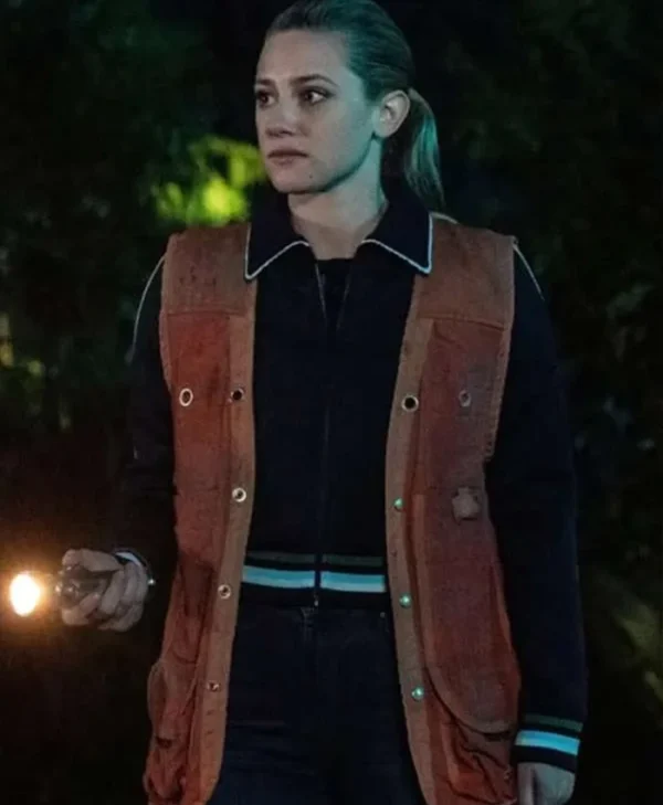 Lili Reinhart Riverdale S04 Brown Suede Leather Vest