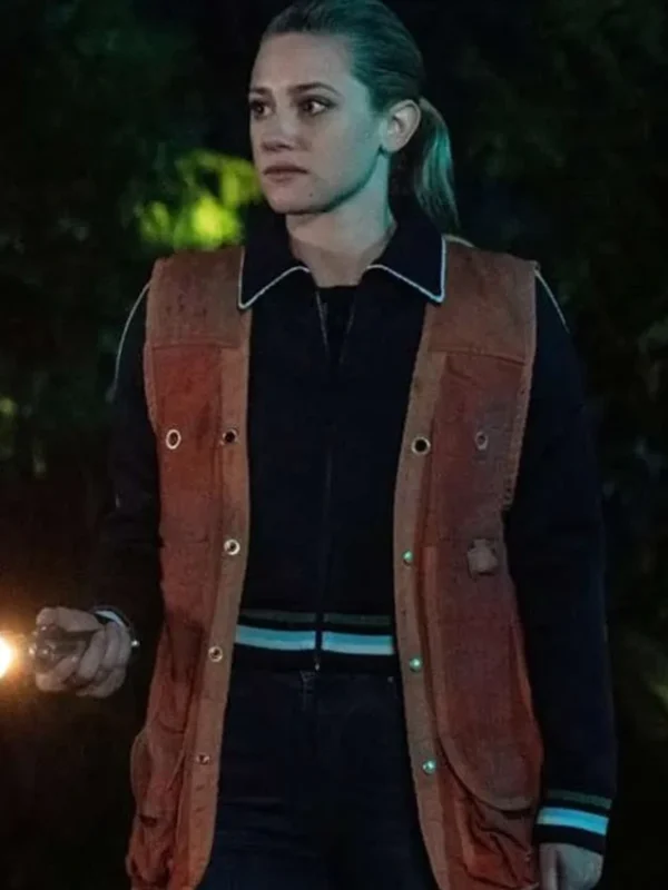 Lili Reinhart Riverdale S04 Brown Suede Leather Vest