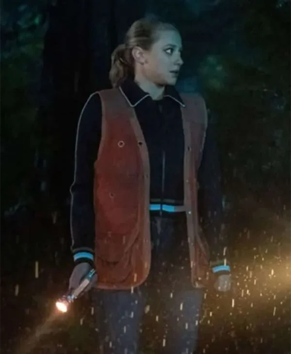Lili Reinhart Riverdale S04 Brown Suede Leather Vest