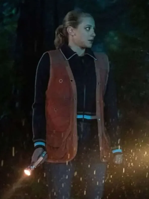 Lili Reinhart Riverdale S04 Brown Suede Leather Vest