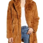 Liza Lapira The Equalizer Brown Fur Coat