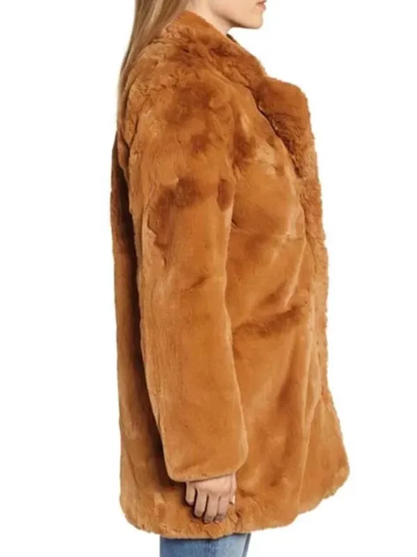 Liza Lapira The Equalizer Brown Fur Coat