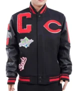 Logo Mash Up Cincinnati Reds Varsity Jacket