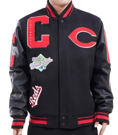 Logo Mash Up Cincinnati Reds Varsity Jacket