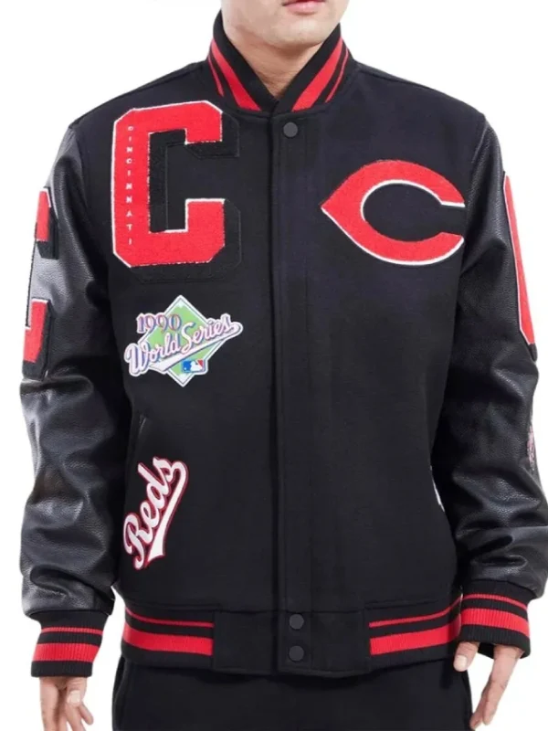 Logo Mash Up Cincinnati Reds Varsity Jacket