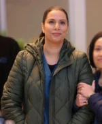 Lorena Diaz Chicago Med S10 Green Quilted Jacket