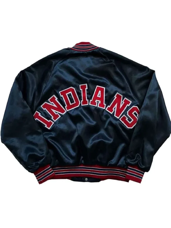 Cleveland Guardians 90’s Navy Blue Satin Jacket
