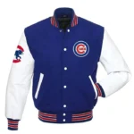 Chicago Cubs Blue and White Varsity Jacket