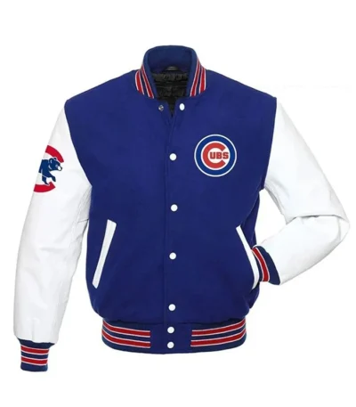 Chicago Cubs Blue and White Varsity Jacket