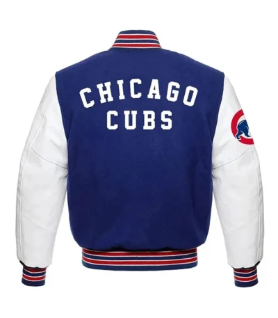 Chicago Cubs Blue and White Varsity Jacket