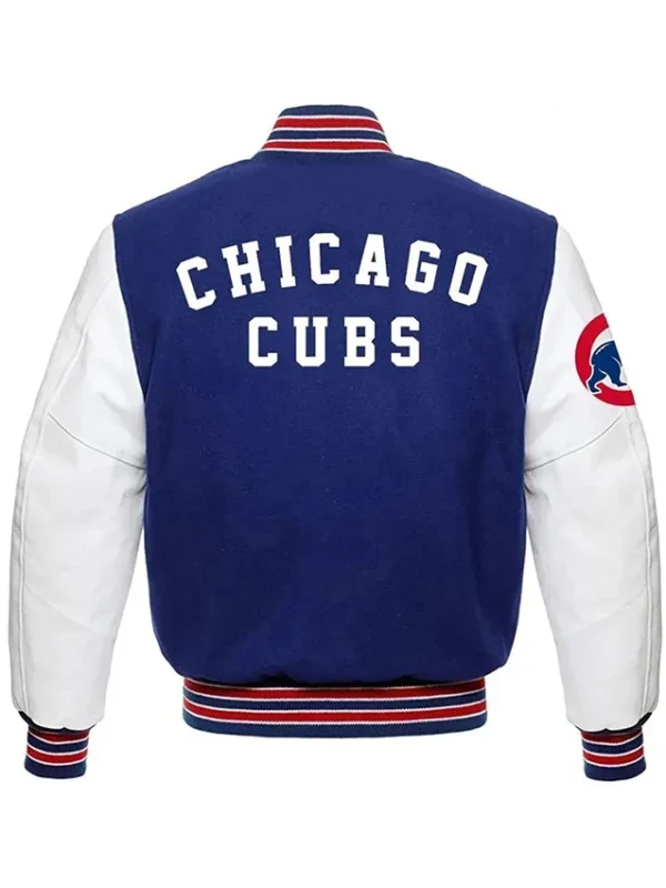 Chicago Cubs Blue and White Varsity Jacket