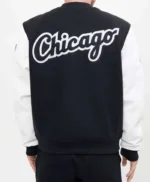Chicago White Sox Black and White Varsity Wool/Leather Jacket
