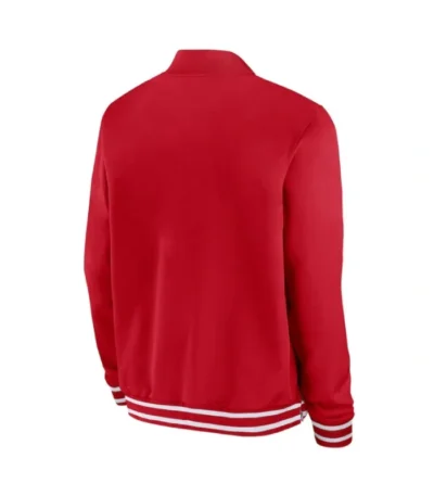 Cincinnati Reds Full-Zip Red Bomber Jacket