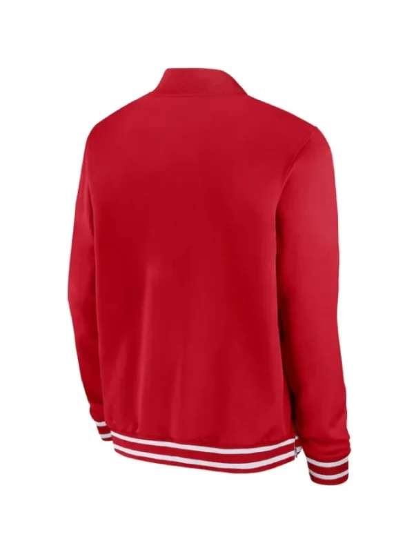 Cincinnati Reds Full-Zip Red Bomber Jacket
