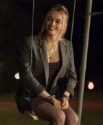 Maeve Wiley Sex Education S02 Grey Woolen Blazer