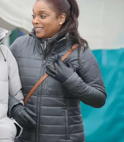 Maggie Lockwood Chicago Med Black Puffer Jacket