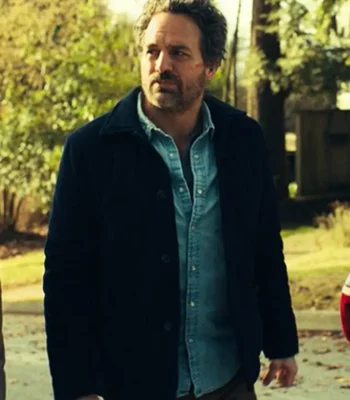 Mark Ruffalo The Adam Project Blue Wool Jacket