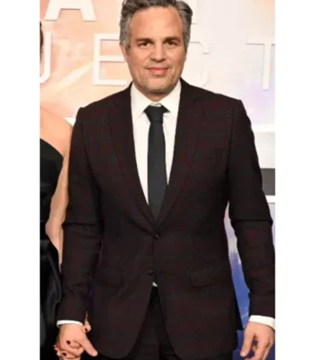 Mark Ruffalo The Adam Project Plaid Checkered Suit