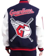 Mash Up Logo Cleveland Guardians Varsity Navy Jacket