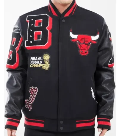 Mashup Chicago Bulls Black Varsity Jacket