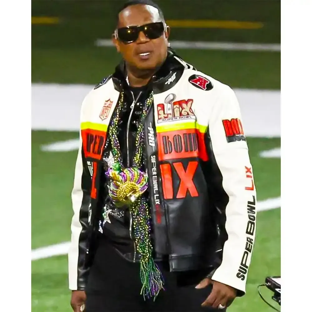 Master P Super Bowl LIX Leather Jacket Master P Super Bowl LIX Leather Jacket