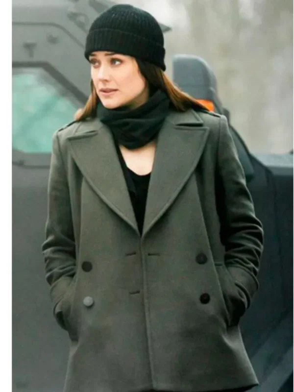 Megan Boone The Blacklist Elizabeth Keen Grey Pea Coat