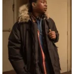 Mekai Curtis Power Book III Kanan Black Parka Hooded Jacket