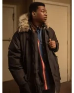 Mekai Curtis Power Book III Kanan Black Parka Hooded Jacket