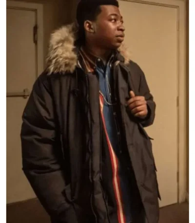 Mekai Curtis Power Book III Kanan Black Parka Hooded Jacket