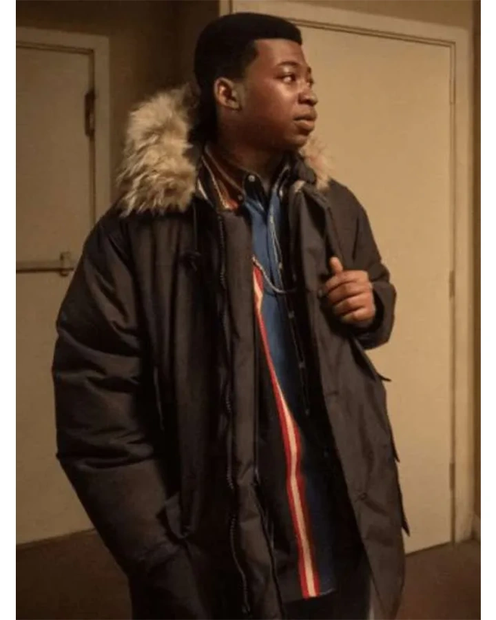 Mekai Curtis Power Book III Kanan Black Parka Hooded Jacket Mekai Curtis Power Book III Kanan Black Parka Hooded Jacket