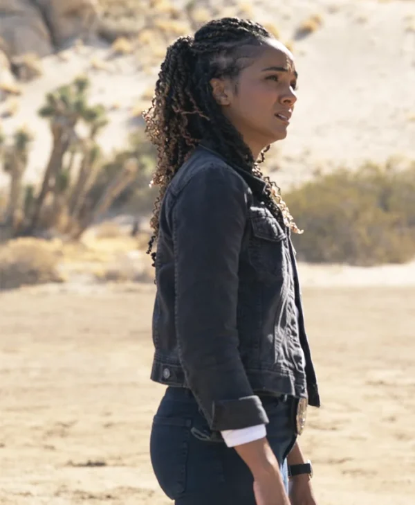 Mekia Cox The Rookie S07 Black Denim Jacket Mekia Cox The Rookie S07 Black Denim Jacket