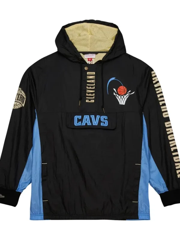 Men’s Black Team Vintage Cleveland Cavaliers Windbreaker Jacket