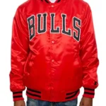 Men’s Chicago Bulls Red Satin Jacket