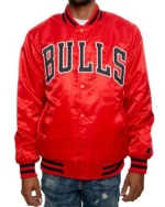 Men’s Chicago Bulls Red Satin Jacket