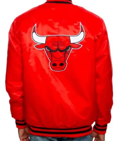 Men’s Chicago Bulls Red Satin Jacket