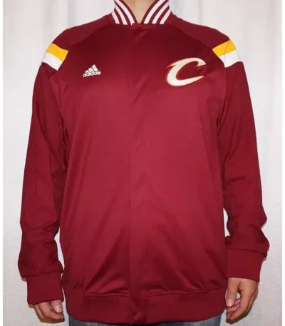 Mens Red Cleveland Cavs Warm Up Jacket