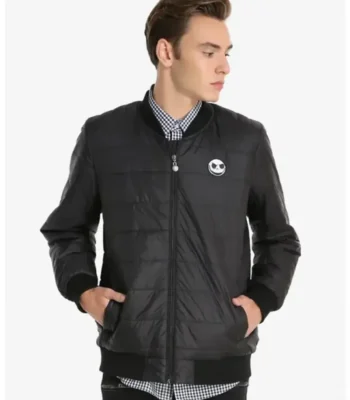 Mens The Nightmare Before Christmas Jack Puffer Bomber Jacket