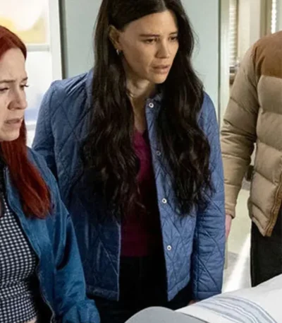 Meredith Garretson Resident Alien S04 Blue Quilted Jacket