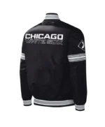 Chicago White Sox Midfield Black Varsity Satin Jacket